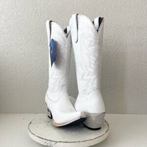 Lane MEGAN MORONEY Cowboy Boots Smokeshow Womens 10 White Western Cowgirl Tall